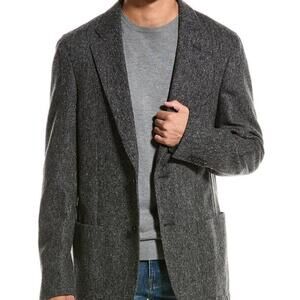 Todd Snyder Men's Gray Tweed Wool-Blend Coat Jacket 38R